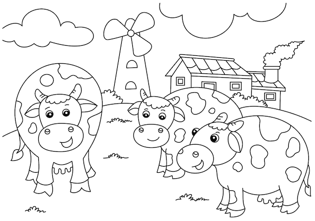 Desenhos para Colorir Online: Pintar a vaca