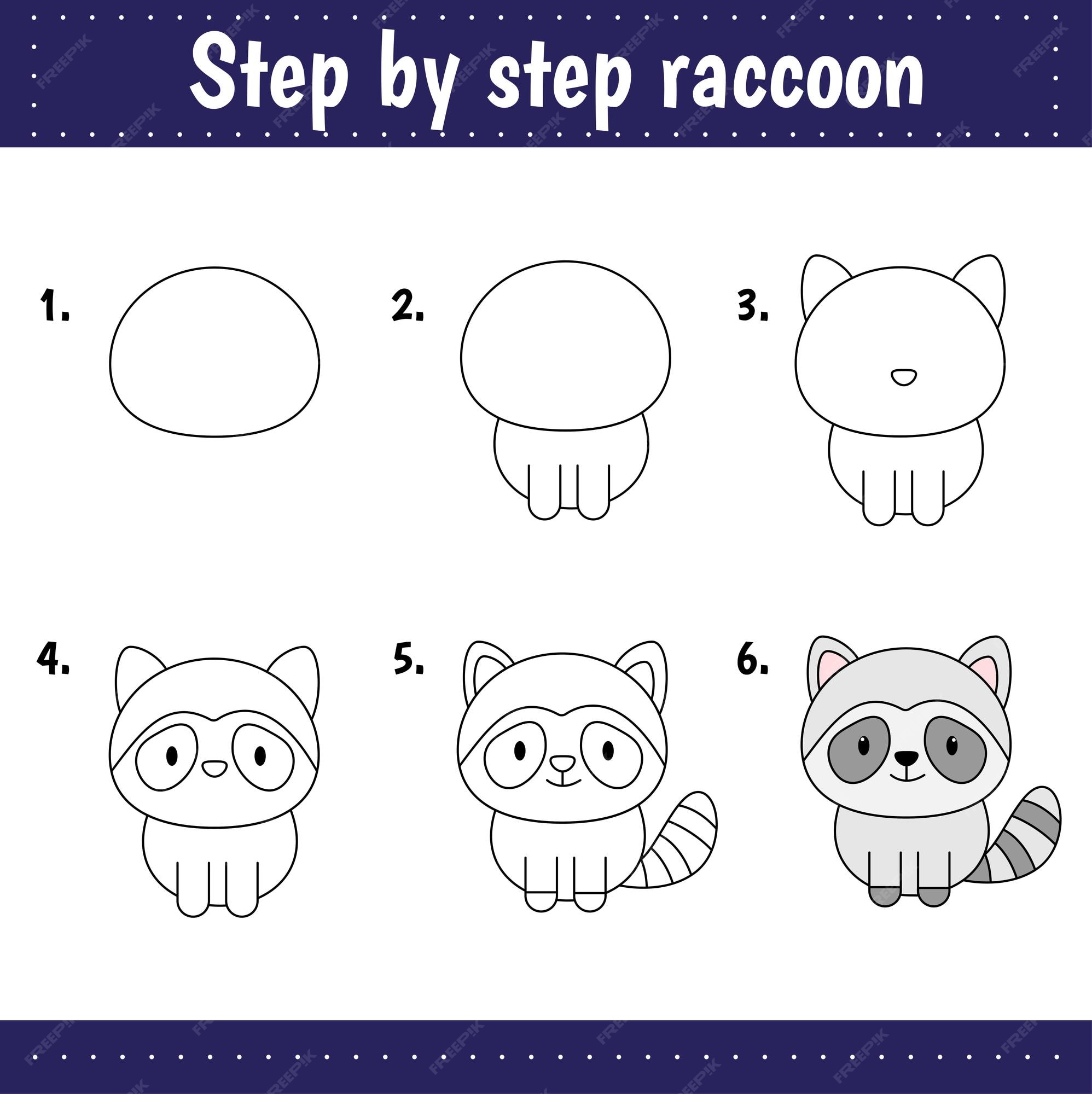 Tutorial de desenho para crianças. nível fácil. folhas de educação