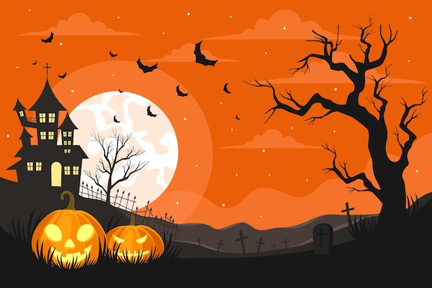 Desenho plano de fundo de halloween