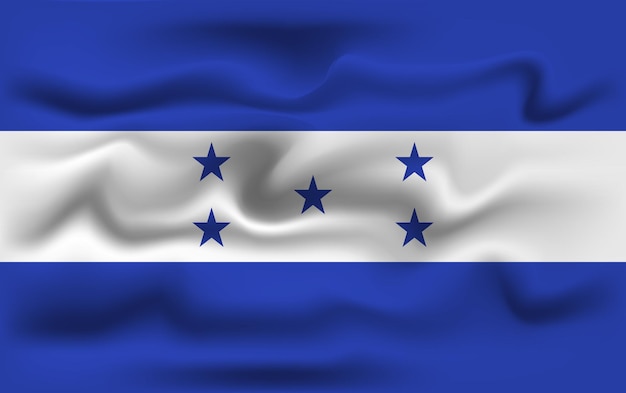 Vetor desenho realista da bandeira vetorial de honduras