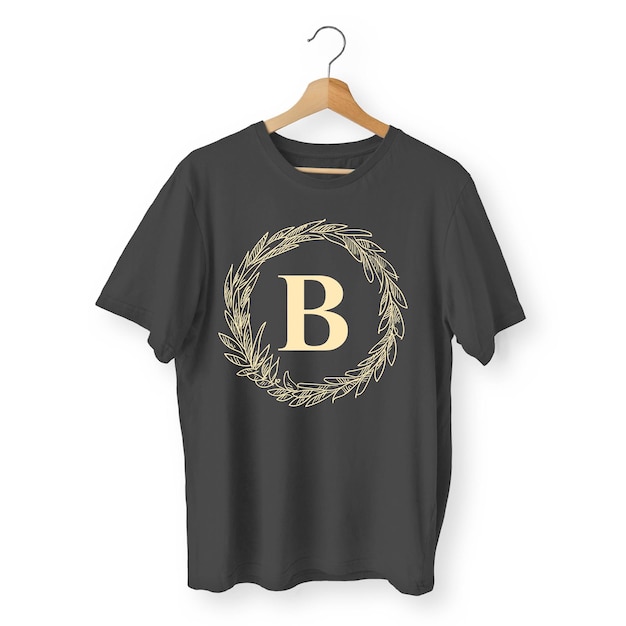 Desenho simples de camiseta preta