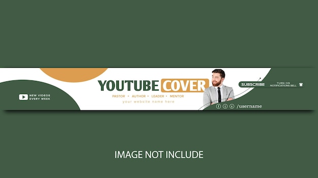 Desenho simples de capa de banner do YouTube