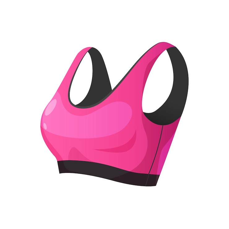 Vetor desenho superior de sutiã de fitness feminino