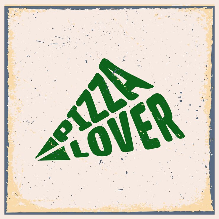 Vetor desenho tipográfico único para os amantes da pizza