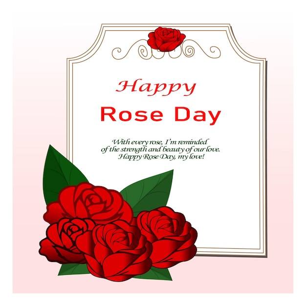 Desenho vetorial artístico de cartões de desejos do Dia da Rosa