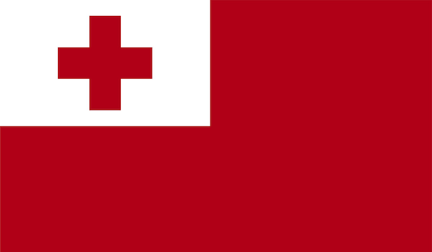 Vetor desenho vetorial da bandeira de tonga