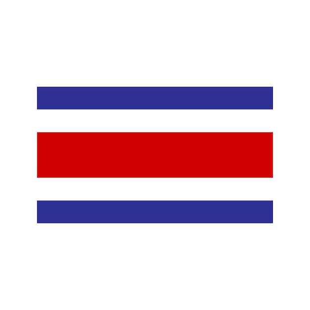 Desenho vetorial da bandeira nacional da Costa Rica