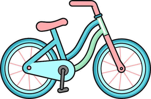 Vetor desenho vetorial da engrenagem de ciclista vector ilustrado da moldura da bicicleta