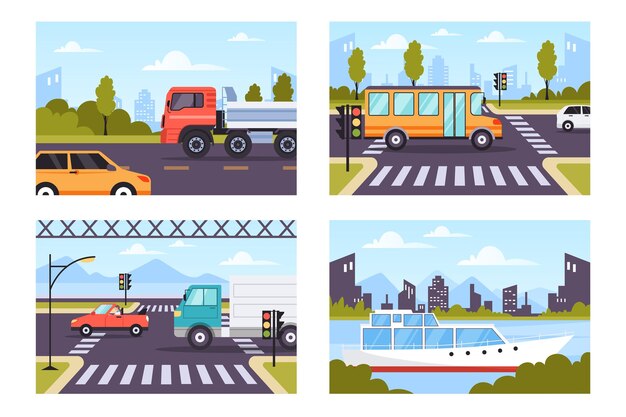 Desenho vetorial da estrada
