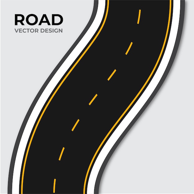 Desenho vetorial da estrada