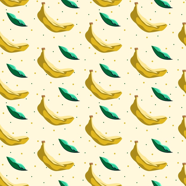 Desenho vetorial de banana padrão sem emenda