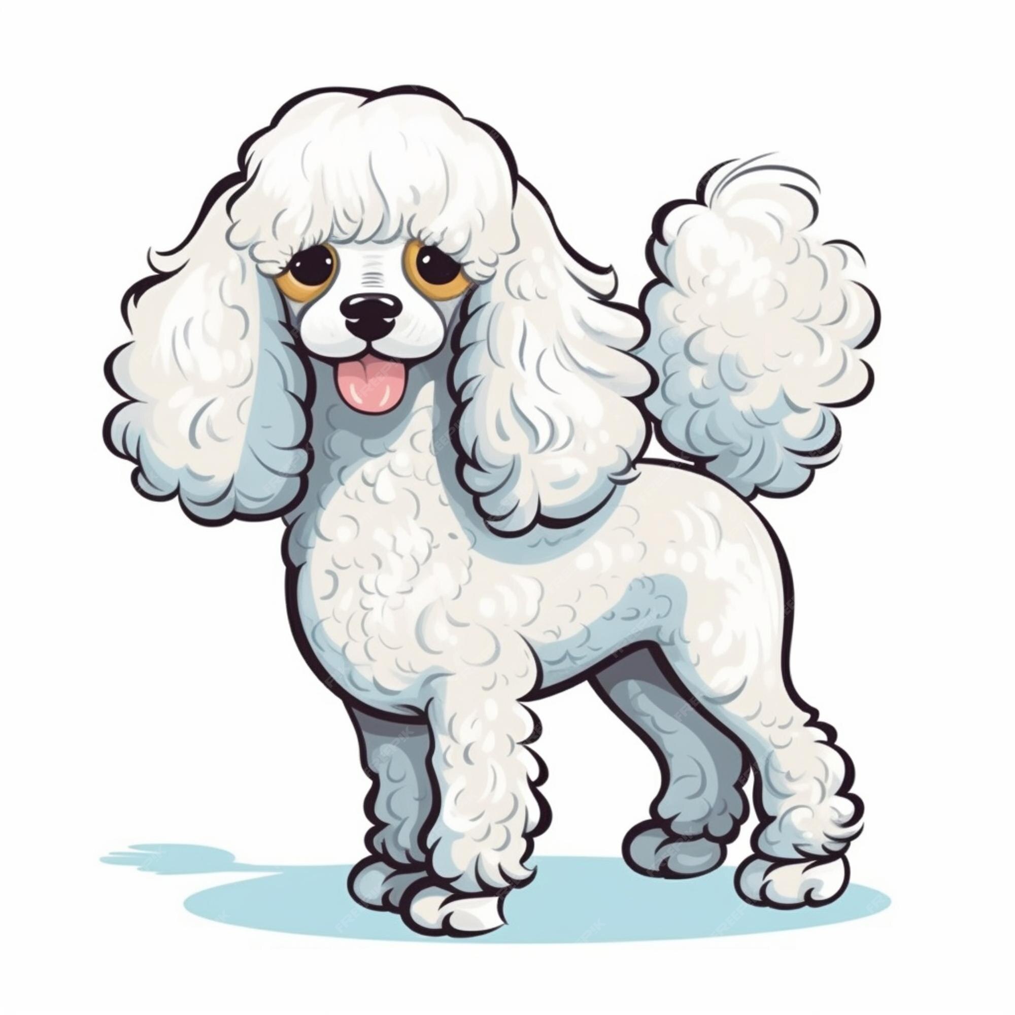 desenho de cachorro poodle para colorir. ilustração vetorial de contorno  7534268 Vetor no Vecteezy