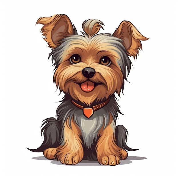 Vetor desenho vetorial de cachorro yorkshire terrier