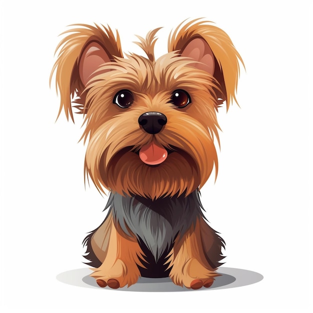 Vetor desenho vetorial de cachorro yorkshire terrier