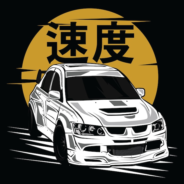 carro de drift antigo japonês 10940771 Vetor no Vecteezy