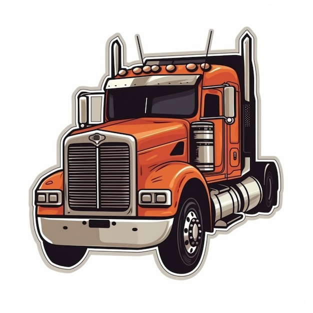 Desenho vetorial de clipart de caminhão legal dos desenhos animados