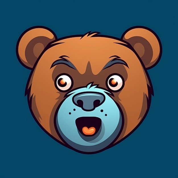 Vetor desenho vetorial de clipart de cara de urso de desenho animado