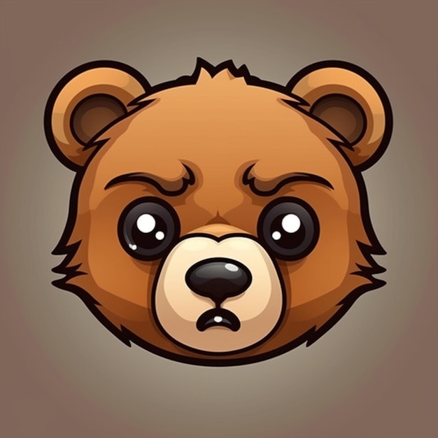 Vetor desenho vetorial de clipart de cara de urso de desenho animado