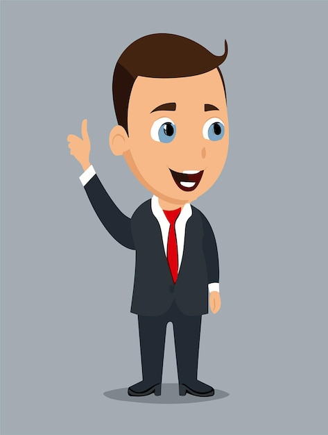 Vetor desenho vetorial de clipart do cartoon business man