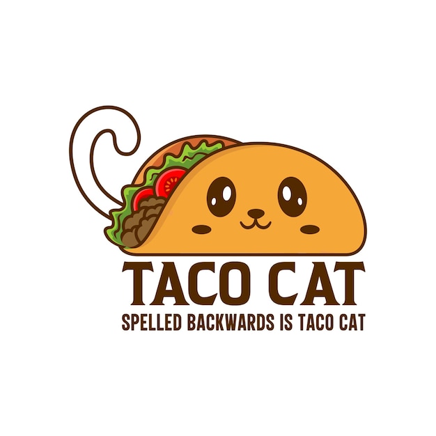 Desenho vetorial de gato taco