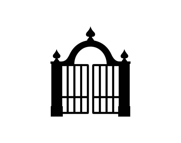 Desenho vetorial de ícones de portão Símbolo de desenho vetorial do ícone de portão