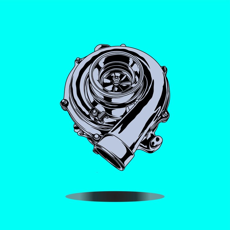 Vetor desenho vetorial de ilustração do motor turbo