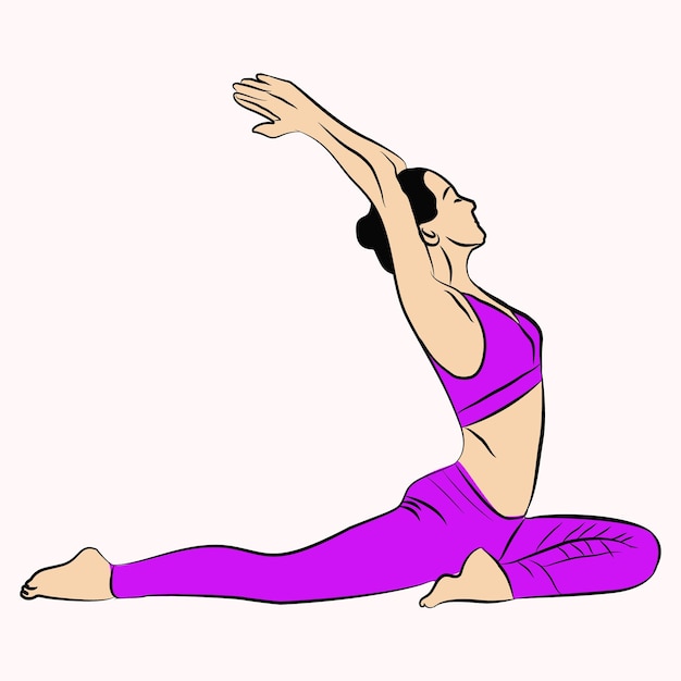 desenho vetorial de ioga