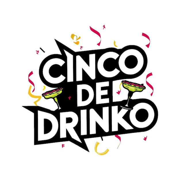 Vetor desenho vetorial de letras cinco de mayo