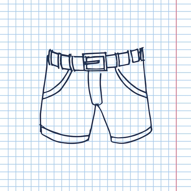 Vetor desenho vetorial de shorts