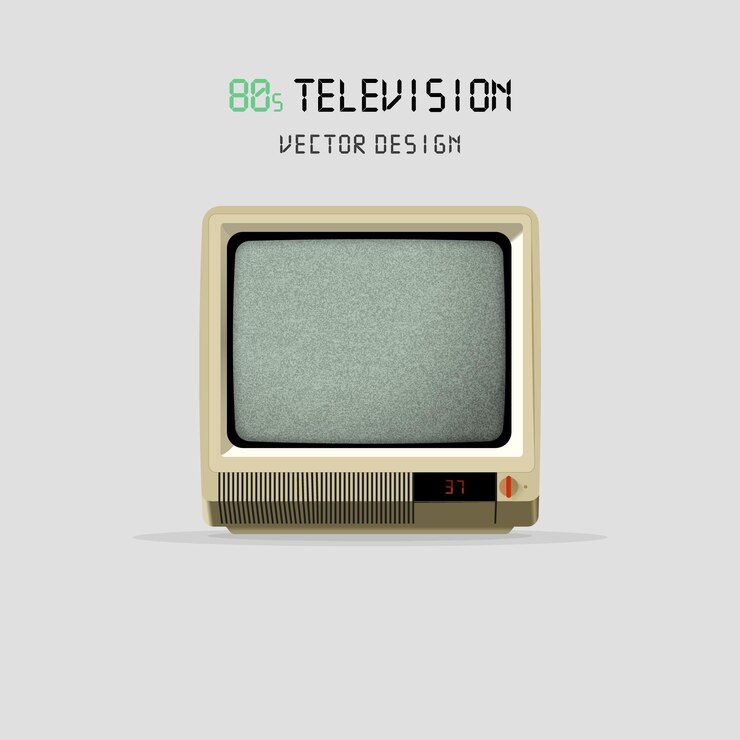 Vetor desenho vetorial de televisão dos anos 80