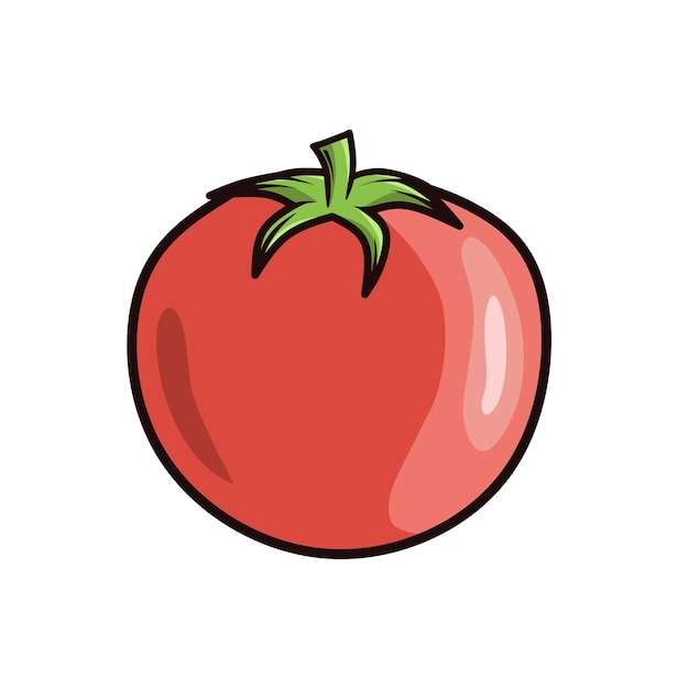 Desenho vetorial de tomate vegetal vermelho