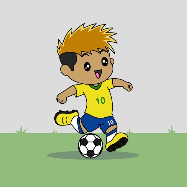 Vetor desenho vetorial de vestuário infantil equipe nacional de futebol de jersey brasil jogo infantil de futebal