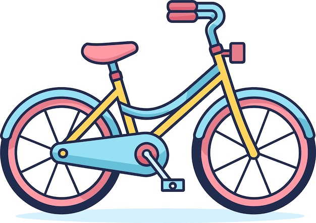 Vetor desenho vetorial detalhado de bicicleta ilustração de bicicleta retrô em vetor