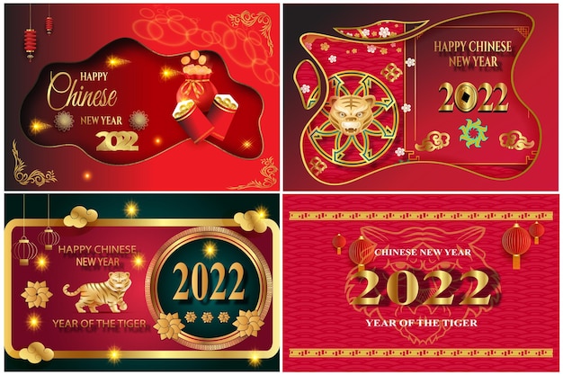 Desenho vetorial do ano novo chinês 2022