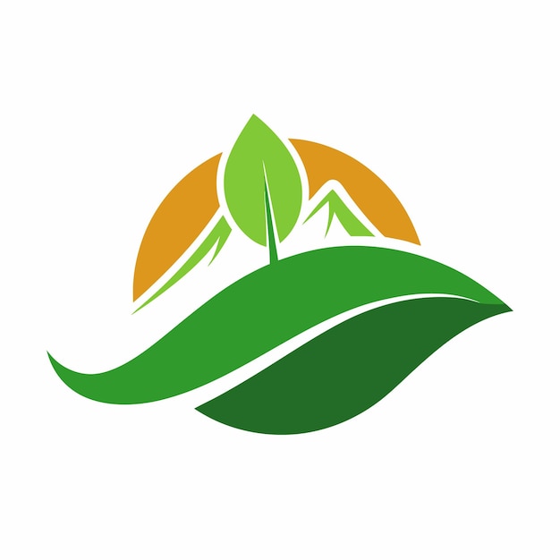 Desenho vetorial do ícone do logotipo da montanha