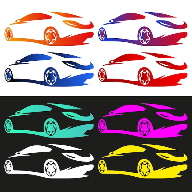 Desenho vetorial do logotipo do ícone do carro