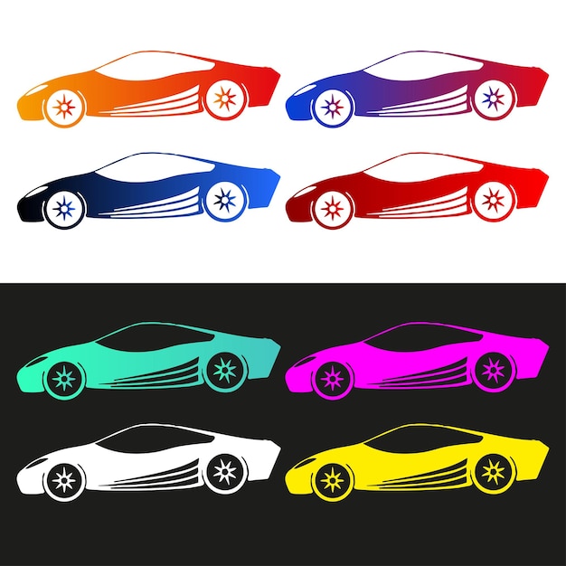Desenho vetorial do logotipo do ícone do carro