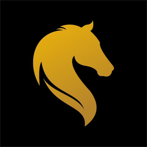 Desenho vetorial do modelo do logotipo do cavalo
