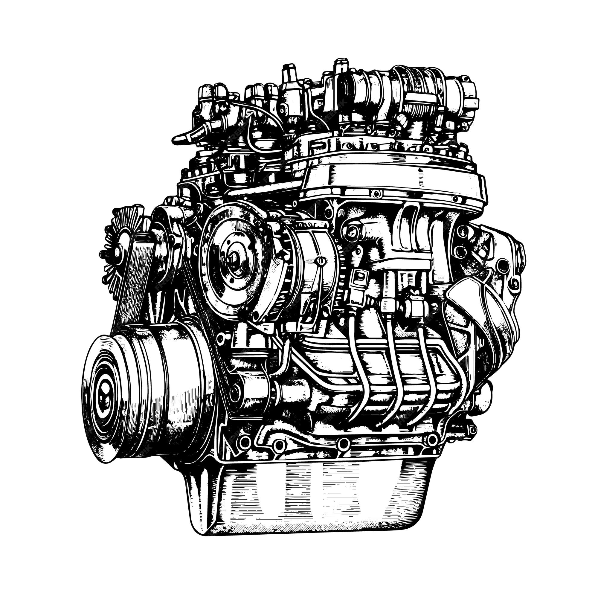 Desenho Mão Motocicleta Motor Ilustração Engenharia Transporte imagem  vetorial de BigJoy© 653514832