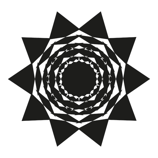 Desenho vetorial geométrico de explosão de estrelas negras