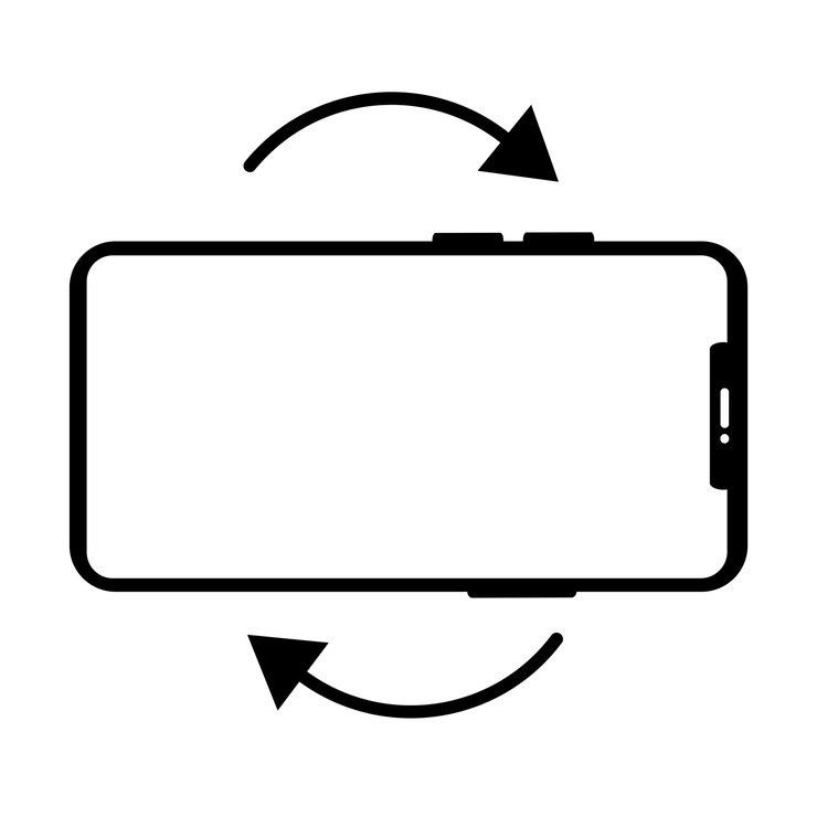 Vetor desenho vetorial girar o seu telefone ícones ilustração