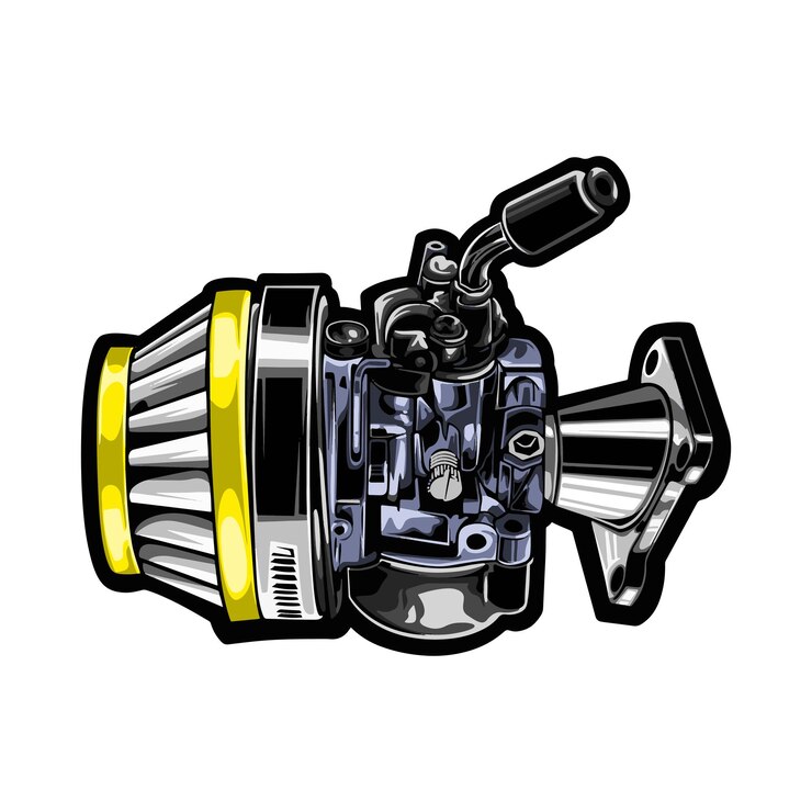 Vetor desenho vetorial ilustrador de carburador de corrida