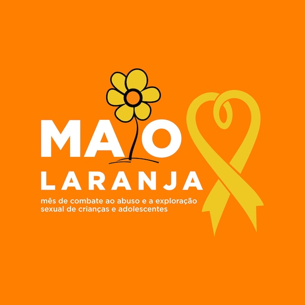 Desenho Vetorial Maio Laranja