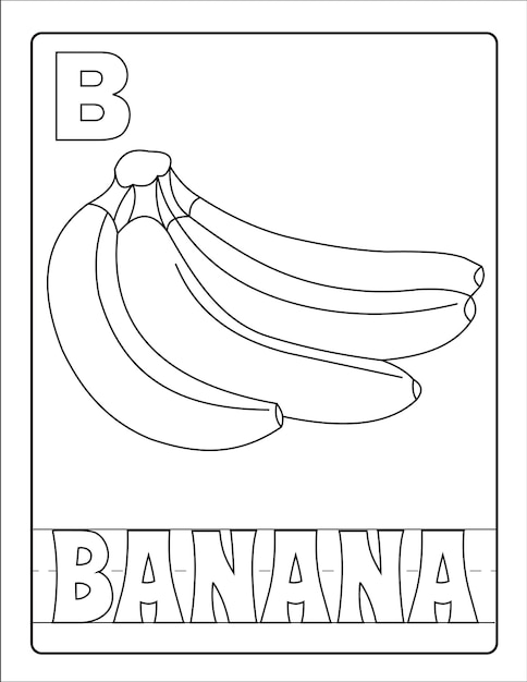 Ilustração banana para colorir livro imagem vetorial de izakowski© 25990613