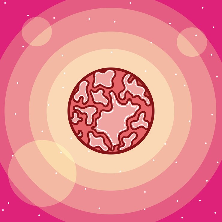 Vetor desenhos animados coloridos do planeta de marte milkyway