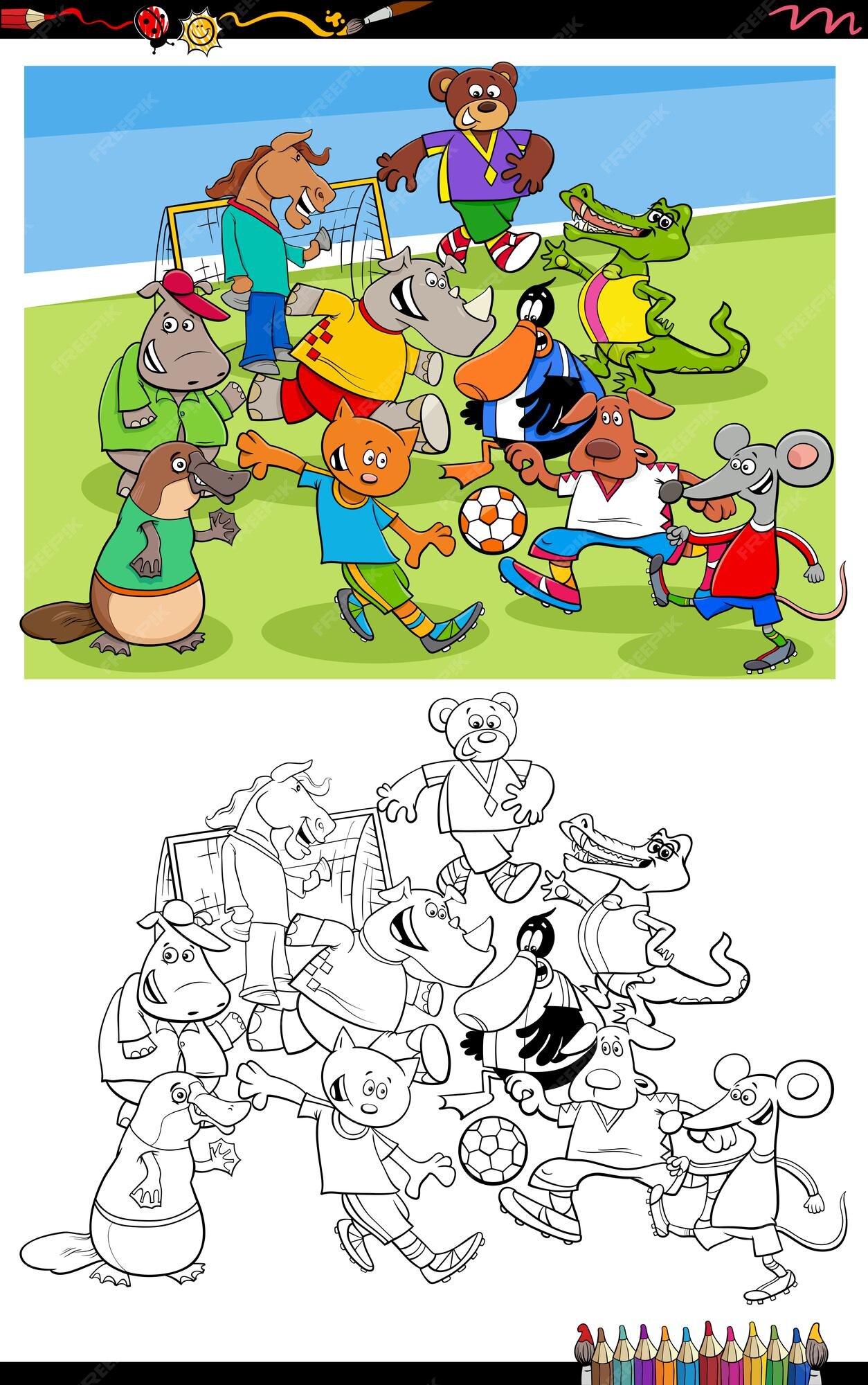 Desenhar Simetricamente. Esboço Da Página De Colorir Gato Cartoon Com Copo  De Futebol. Campeão Ou Vencedor Do Jogo De Futebol. Liv Ilustração do Vetor  - Ilustração de pintura, playground: 218657653