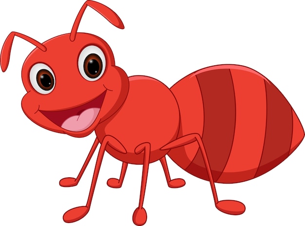 Vetor desenhos animados de formiga feliz