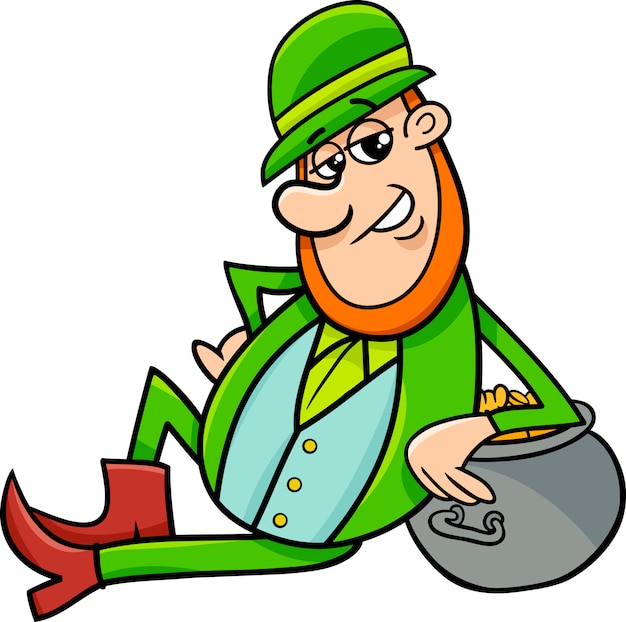 Desenhos animados de leprechaun de são patrício