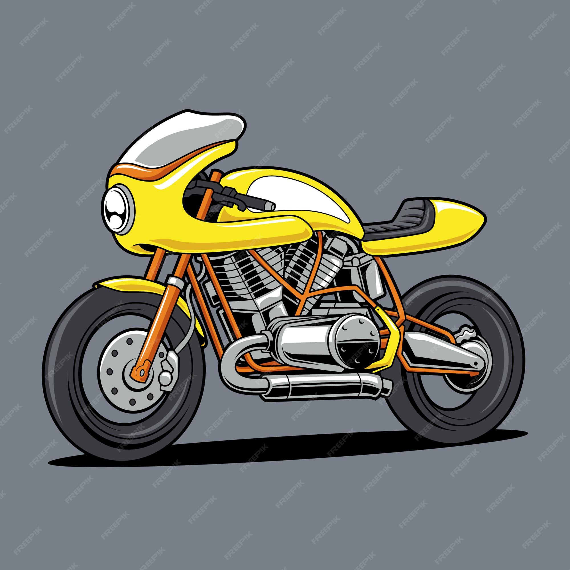 Linha Moto De Vetor Sem Costura Padrão Moto Clássica Motor De Potência V,  Roda. Retro Lendário. Desenho Animado. Motociclista Motociclista. Motor A  Gasolina. Vela De Ignição. Ilustração, Elemento Para O Seu Design