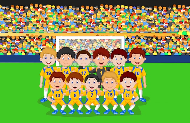 Desenhos animados de time de futebol